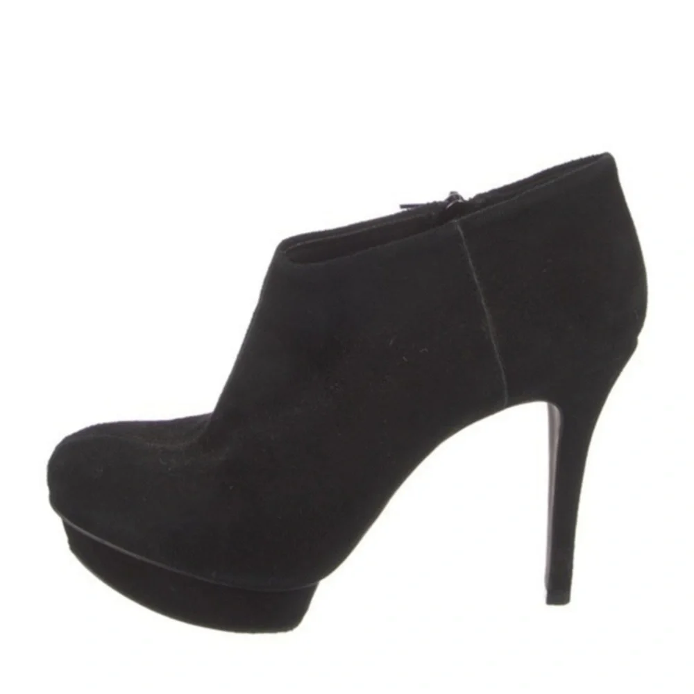 Tory Burch Black Suede Cidnay Platform Booties